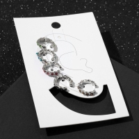 Серьги &laquo;Каффы&raquo; манжеты, набор 5 шт., цветные в серебре