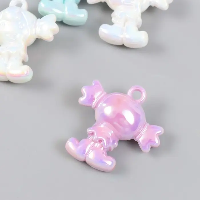 Декор для творчества пластик "Девочка с хвостиками. Перламутр" МИКС 4,5 см