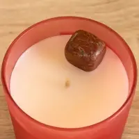 Свеча в стекле с камнем Manifest икебана 200 гр соевый воск