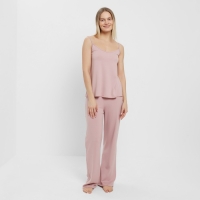 Пижама женская (майка, брюки) цвет пудра, размер 54 Пижама женская (майка, брюки) цвет пудра, размер 54