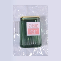 Органайзер - подставка для хранения маникюрных/косметических принадлежностей &laquo;GREEN&raquo;, 11 &times; 8,2 &times; 8,2 см, цвет полупрозрачный/зелёный/золотистый