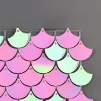 Панель с пайетками для фотозоны 30*30 см голография