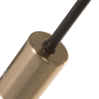 Люстра "Узел" 5х40Вт Е27 черный/латунь 52х52х36см