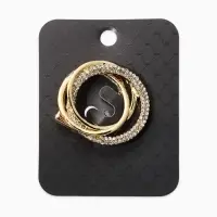 Зажим для платка "Узоры" круг, цвет белый в золоте