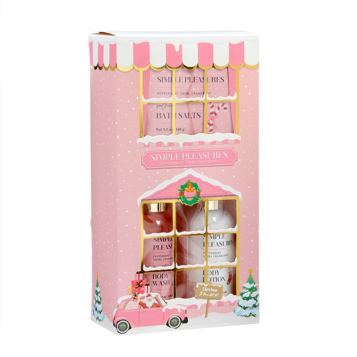 Подарочный набор Simple Pleasures: гель для душа 120 мл, лосьон 120 мл, соль для ванной 100 Подарочный набор Simple Pleasures: гель для душа 120 мл, лосьон 120 мл, соль для ванной 100