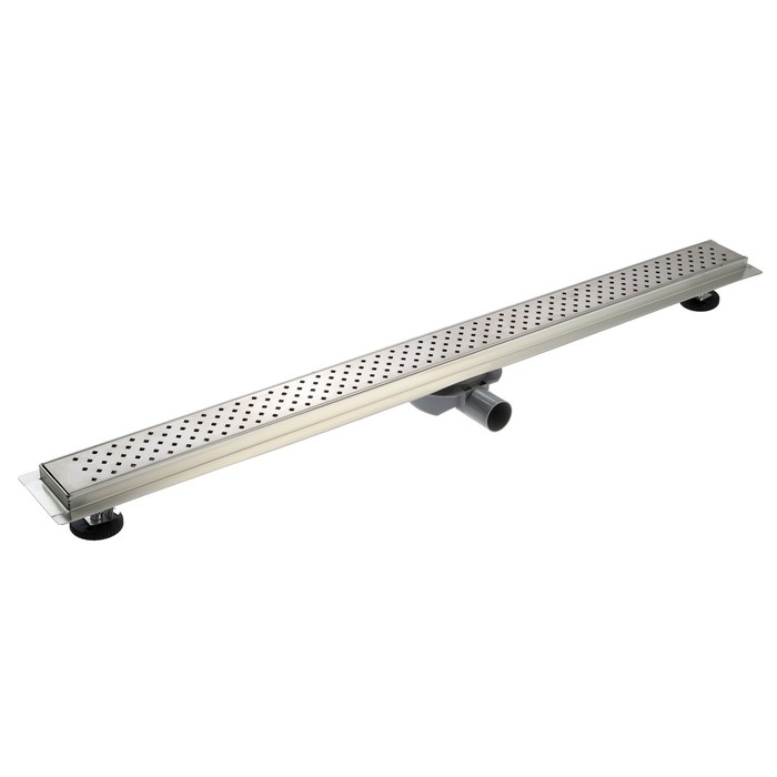 Трап ZEIN engr, c флaнцeм свободного вращ 360&deg;, 7&times;100 см, d=40/50 мм, нерж сталь, сатин