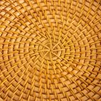 Поднос плетёный 22х22х3 см, ротанг