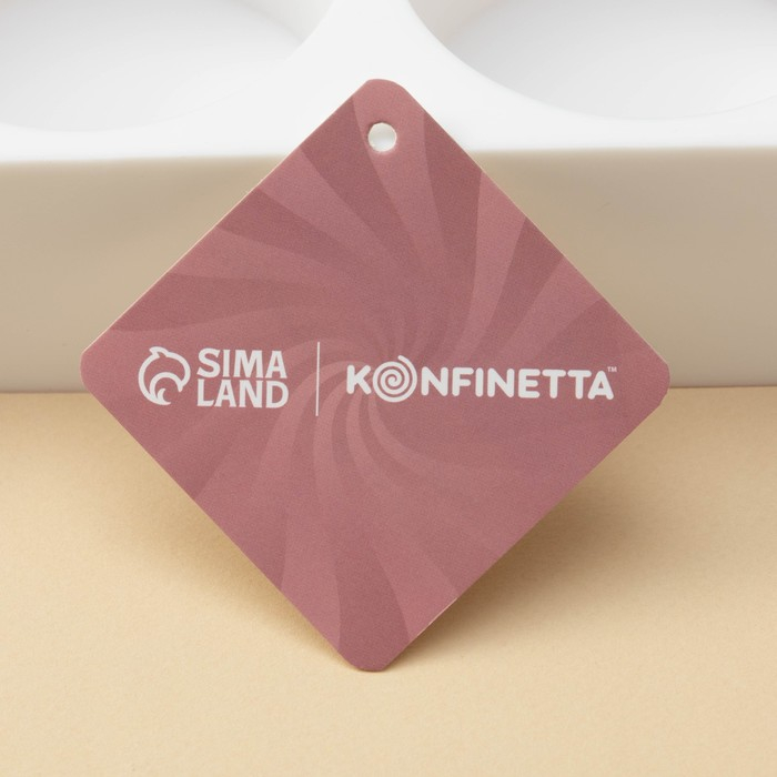 Форма для муссовых десертов и выпечки KONFINETTA &laquo;Круг&raquo;, 39&times;8&times;4,7 см, 5 ячеек d=7,2 см, цвет белый