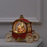 Светодиодная фигура «Карета с подарками» 26 × 23 × 11 см, пластик, батарейки ААх3 (не в комплекте), USB, свечение тёплое белое Светодиодная фигура «Карета с подарками» 26 × 23 × 11 см, пластик, батарейки ААх3 (не в комплекте), USB, свечение тёплое белое