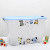 Мегабокс детский на колёсиках &laquo;Зверята&raquo;, 56 л, цвет МИКС