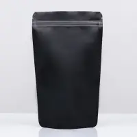 Пакет дой-пак, матовый, чёрный с окном, 12&times;20&times;4 см