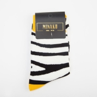 Носки MINAKU &laquo;Зебра&raquo;, размер 36-39 (23-25 см)