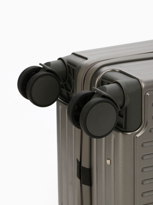 Чемодан 20", PС, 34*22*56, отд на молнии, код замок, 4 колеса, т. серый