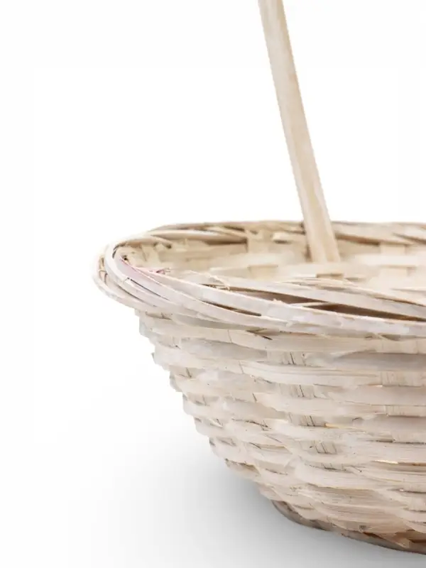 Корзина плетеная 20 х 20 х _ см, ручка h=21 см белый