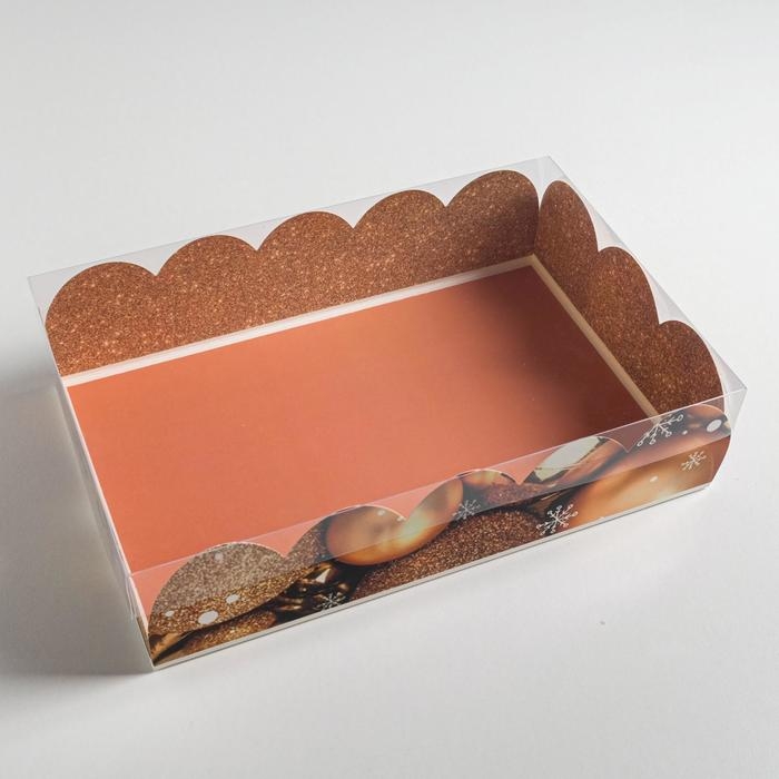 Коробка подарочная с PVC крышкой &laquo;С Новым годом!&raquo;, 20 х 30 х 8 см, Новый год