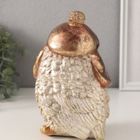 Сувенир полистоун "Сова в шапке-ушанке" 10,5х12х18 см