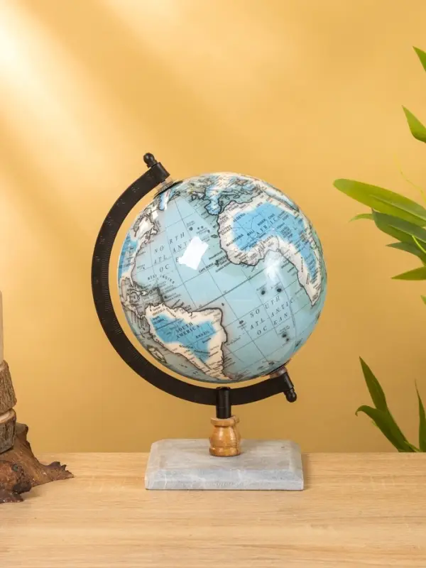 Глобус сувенирный 18х15х25 см, подставка мрамор