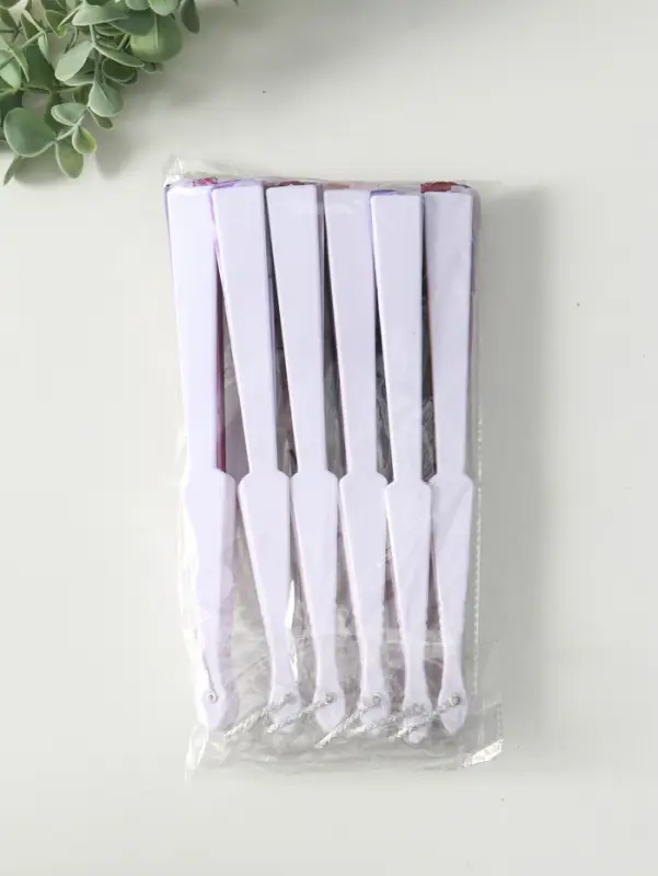 Веер пластик, текстиль "Олени" МИКС широкие лопасти 23 см