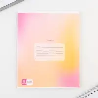 Тетрадь 12 листов в косую линейку, А5, на скрепке, блок №1 &laquo;Школьные принадлежности&raquo; МИКС