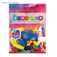 Шар латексный 12" &laquo;С днём рождения&raquo;, пастель, 5-сторонний, набор 100 шт., цвета МИКС