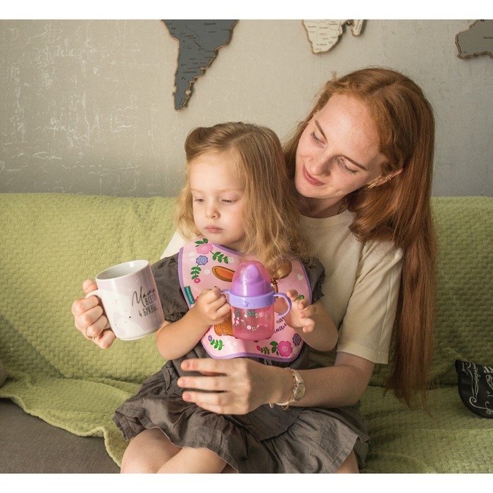 Нагрудник для кормления &laquo;Олененок&raquo; непромокаемый на липучке, с карманом