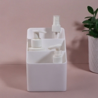 Органайзер для хранения &laquo;WHITE&raquo;, 3 секции, 14,5 &times; 9 &times; 13 см, цвет белый