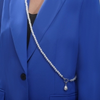 Портупея &laquo;Сумочка&raquo; жемчужинки, цвет белый в серебре, 123 см