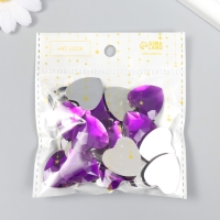 Декор для творчества пластик "Стразы сердце. Тёмно-фиолетовый" набор 30 шт 2,5х2,5 см