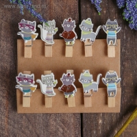 Прищепки декоративные &laquo;Котята&raquo; набор 10 шт.