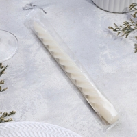 Свеча витая, 2,3х 24,5 см, 5 ч, 50 г, слоновая кость