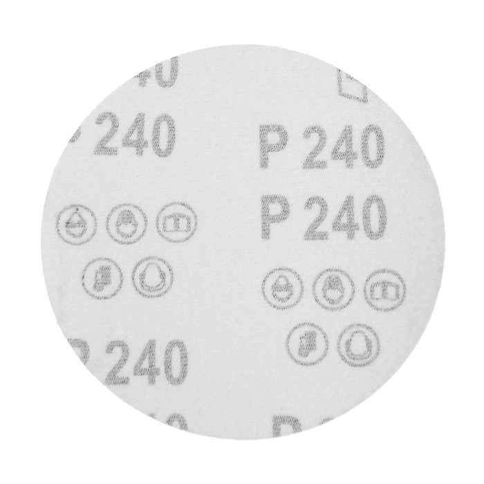 Круг абразивный шлифовальный под Круг абразивный шлифовальный под "липучку" ТУНДРА, 125 мм, Р240, 10 шт.