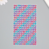 Наклейка пластик стразы "Градиент розово-голубой" 24,6х10 см Наклейка пластик стразы "Градиент розово-голубой" 24,6х10 см