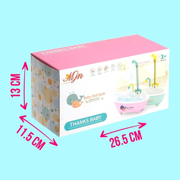Игрушка &laquo;Ванна для кукол&raquo;, с функциональным душем, цвета МИКС