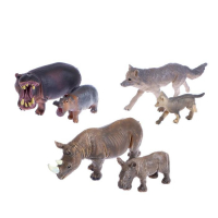 Набор диких животных &laquo;Дети и родители&raquo;, 6 фигурок
