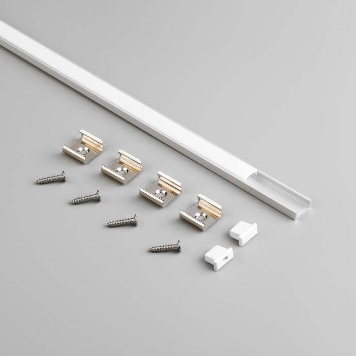 Накладной профиль General для светодиодной ленты, 2 м, 16 &times; 7 мм, матовый рассеиватель, аксессуары