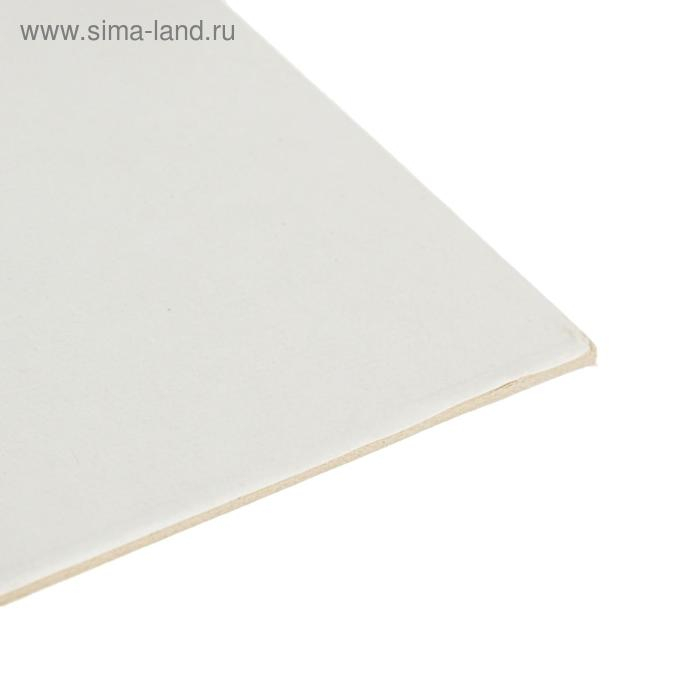 Картон переплётный 2.0 мм, 30 х 40 см, 20 листов, 1250 г/м&sup2;, белый