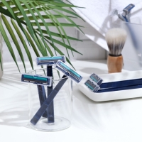 Бритвенные станки одноразовые &laquo;Мой Выбор&raquo; с увлажняющей полоской, 2 лезвия, синие, 5 шт.