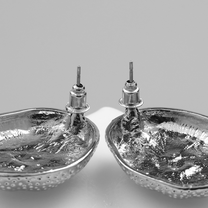 Серьги с жемчугом «Абстракция» жемчужная ракушка, цвет белый в серебре Серьги с жемчугом «Абстракция» жемчужная ракушка, цвет белый в серебре