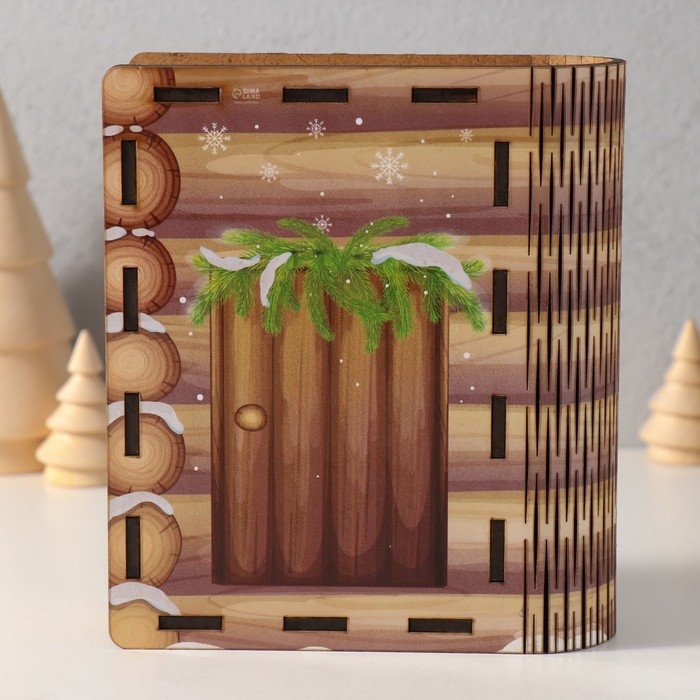 Новогодняя копилка-шкатулка "Чудесного НГ" 14х12х5 см