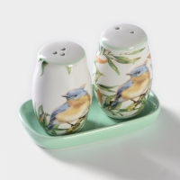 Набор для специй Доляна &laquo;Флора и Фауна&raquo;, 2 предмета: солонка, перечница 80 мл