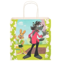 Пакет подарочный, 22х22х11 см, крафт, упаковка, Ну, погоди