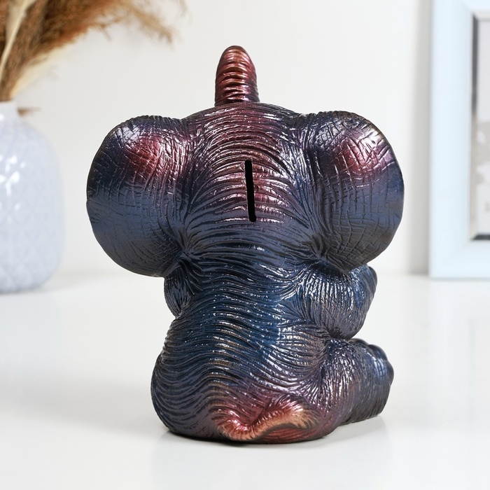 Копилка "Радостный слон" синий космос, 19см