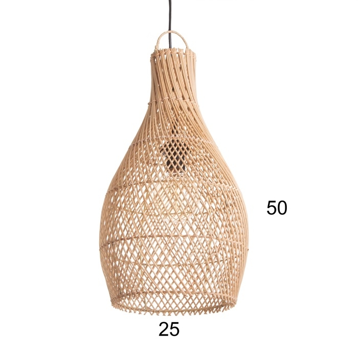 Светильник потолочный из ротанга "Айван" 1х120Вт, Е27, 30х30х52 см