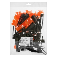 Система выравнивания плитки ЛОМ, зажим 1,5 мм + клин (40+40 шт), пакет Система выравнивания плитки ЛОМ, зажим 1,5 мм + клин (40+40 шт), пакет