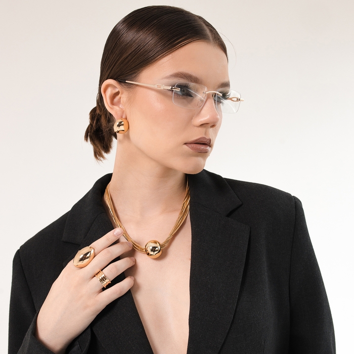 Кольцо металл &laquo;Тренд&raquo; купол, цвет золото, размер 16