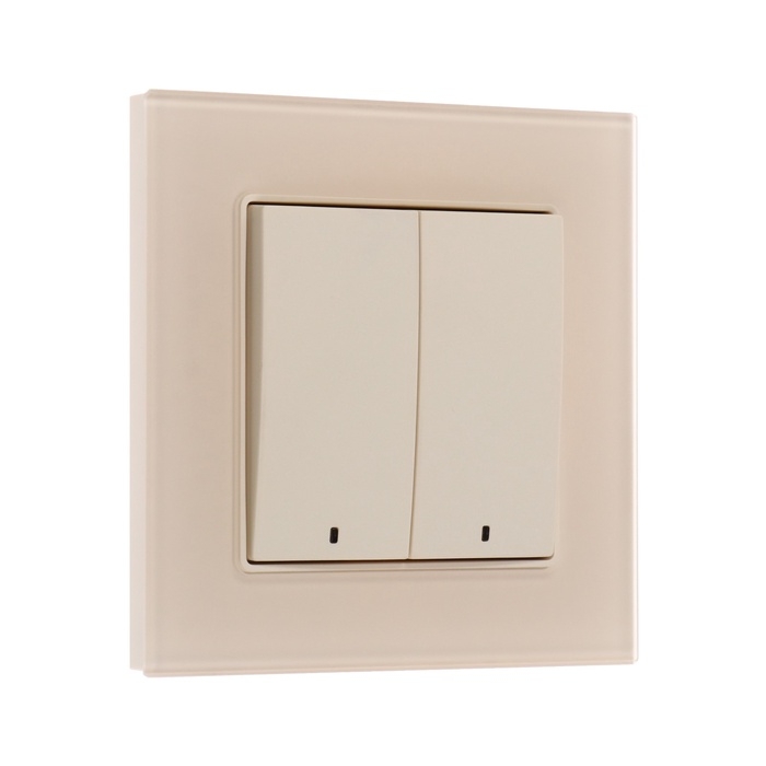 Выключатель TOT Matte Glass, 10 А, 2 кл., с подсветкой, скрытый, стекло, бежевый Выключатель TOT Matte Glass, 10 А, 2 кл., с подсветкой, скрытый, стекло, бежевый