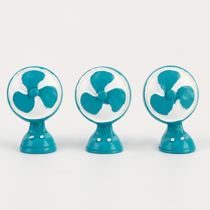 Миниатюра кукольная &laquo;Вентилятор&raquo;, набор 3 шт., размер 1 шт. &mdash; 2 &times; 1 &times; 2,5 см
