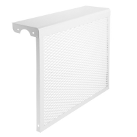 Экран на чугунный радиатор ZEIN, 490х440х150 мм, 5 секций, металлический, белый Экран на чугунный радиатор ZEIN, 490х440х150 мм, 5 секций, металлический, белый