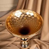 Подсвечник металл на 1 свечу &laquo;Ричард&raquo; цвет золото 12.5 х 12.5 х 44 см