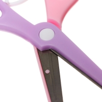Ножницы пластиковые 13 см, фиксатор, с металлическими лезвиями и закруглёнными концами, безопасные, МИКС